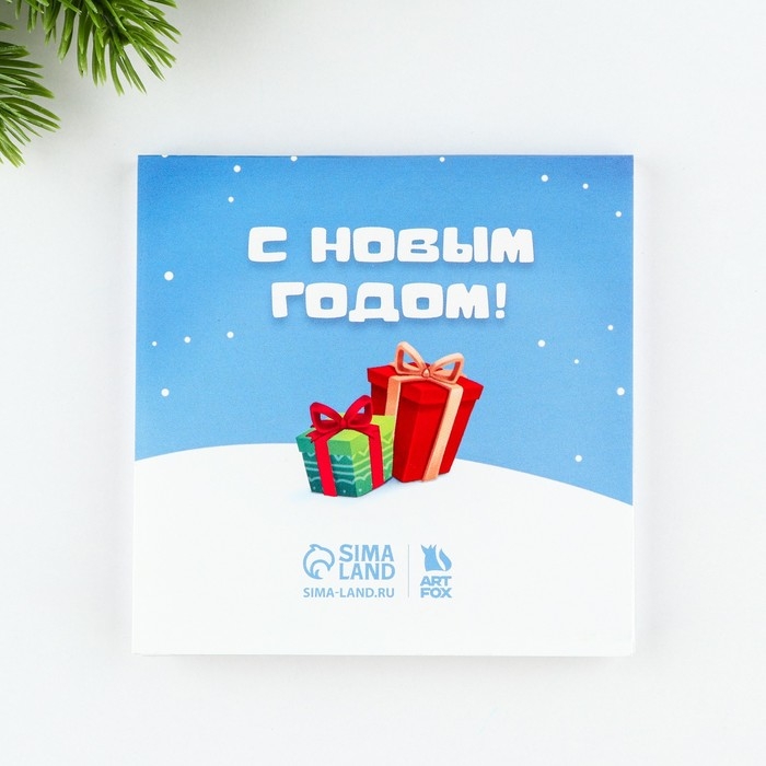 Подарочный набор новогодний, блокнот и восковые мелки «С новым годом» Подарочный набор новогодний, блокнот и восковые мелки «С новым годом»