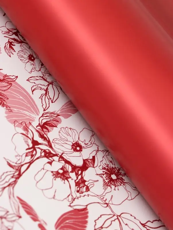 Пленка для цветов и букетов &laquo;Романтичные моменты&raquo;, белый винный, 57&times;57 см