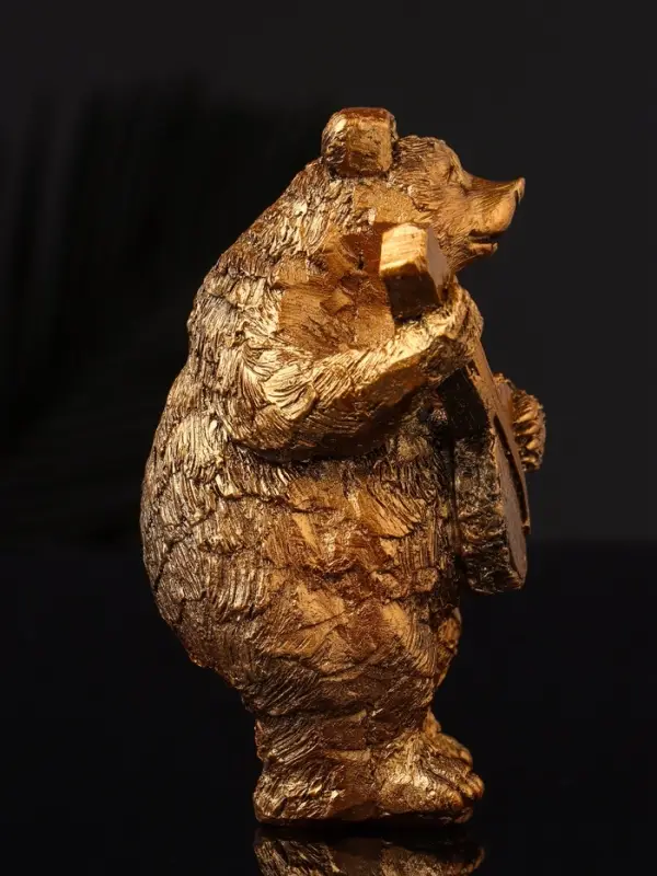 Фигура  Фигура "Медведь с домрой", 11х6 см, бронза
