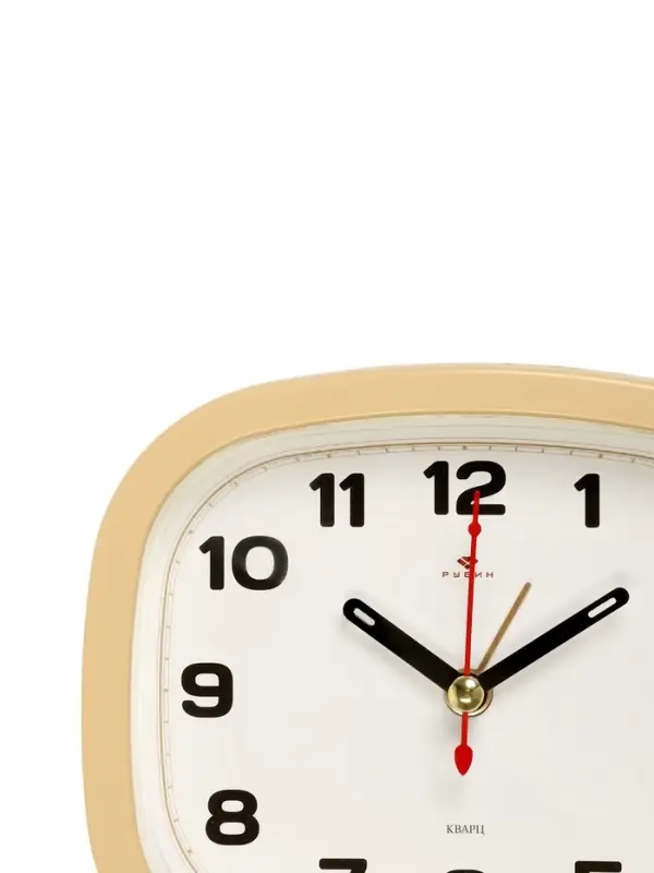 Будильник-часы настольные &laquo;Классика&raquo;, дискретный ход, 12.5&times;10.5 см, от батарейки АА