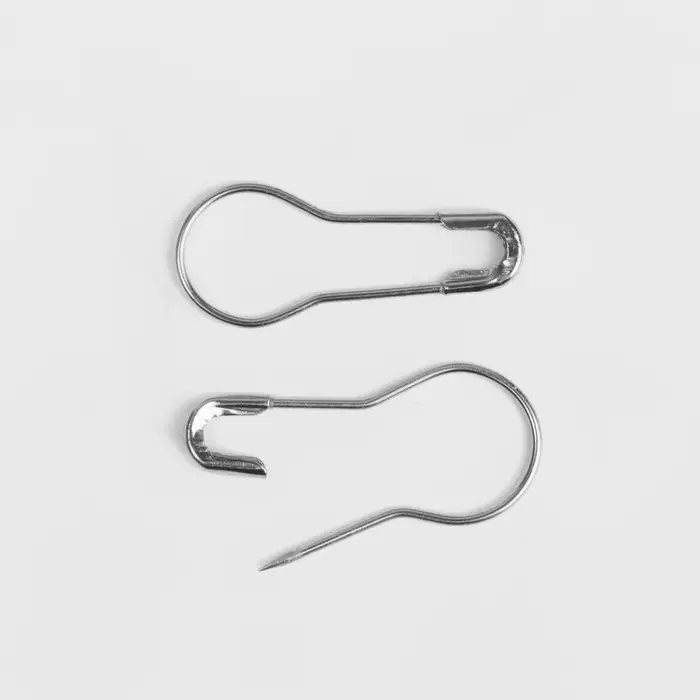 Булавки с круглым концом, 22 мм, 20 шт., цвет серебряный