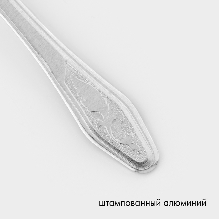 Ложка алюминиевая столовая, h=19 см, цвет хромированный Ложка алюминиевая столовая, h=19 см, цвет хромированный