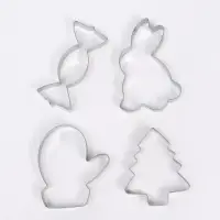 Формы для вырезания печенья &laquo;Новогодние сладости&raquo;, набор 10 шт., нержавеющая сталь