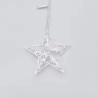 Гирлянда &laquo;Бахрома-арка&raquo; 2.5&times;1.2 м с насадками &laquo;Звёзды&raquo;, IP20, прозрачная нить, 136 LED, свечение мульти, 8 режимов, 220 В