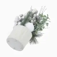 Новогодняя композиция на стол &laquo;Зимнее волшебство. Величие&raquo; пластик, 24&times;10.5 см, белый