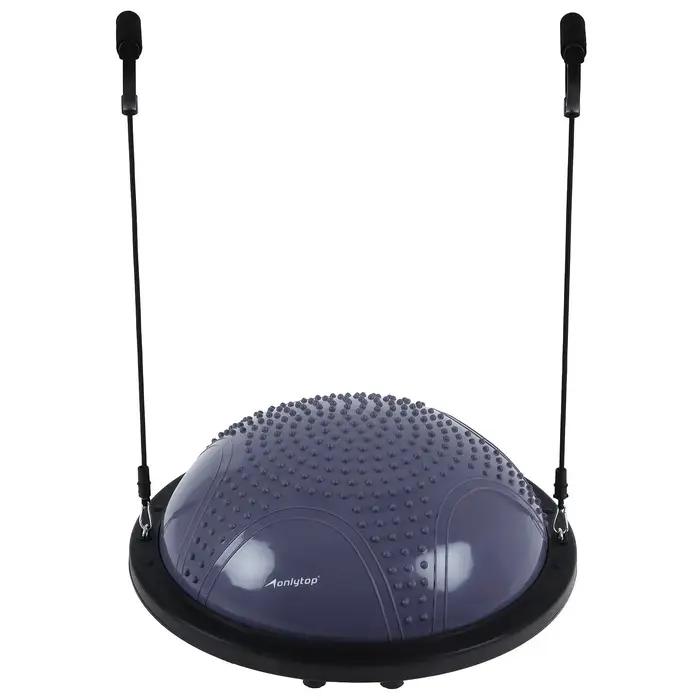 Полусфера BOSU гимнастическая ONLYTOP, массажная, с насосом, 58&times;25 см, серая