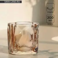 Стакан Magistro IceBar. Gold, 200 мл, 7.9&times;8&times;7.5 см, стекло, золотистый