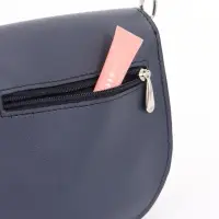 Сумка женская мессенджер TEXTURA на клапане, 17&times;10&times;18 см, синяя