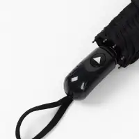 Зонт полуавтоматический &laquo;Гроза&raquo;, эпонж, 3 сложения, 8 спиц, R=47/55 см, d=94 см, чёрный