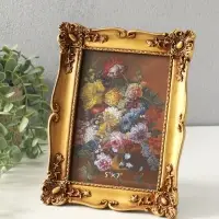 Фоторамка полистоун 13х18 см "Версаль" тёмное золото 23х17,5х3 см