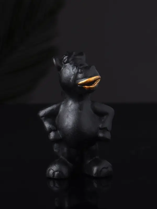 Фигура "Конь реальный" 8 см, черный