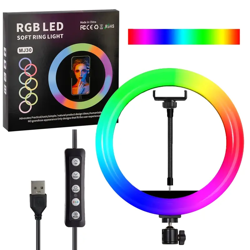 Селфи кольцо 30cm 12" RGB MJ30 (30шт/кор)