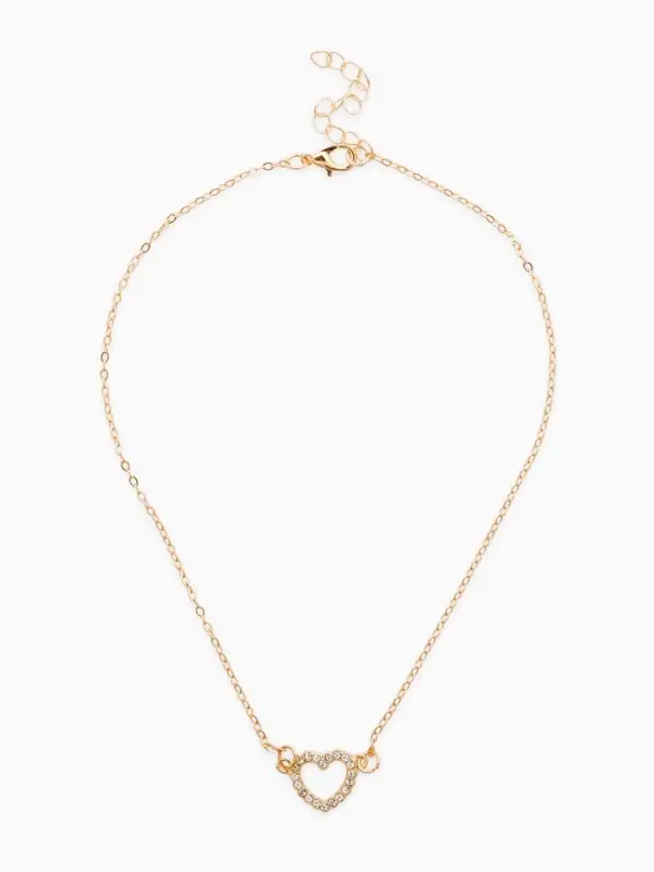 Набор 2 предмета: 3 колье, 3 пары пусет &laquo;Эстетика&raquo;, сердце, белый в золоте, 32 см