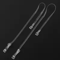 Лямки для бюстгальтера, силиконовые, фурнитура металл, 0.5 см, 37 см, пара, прозрачные