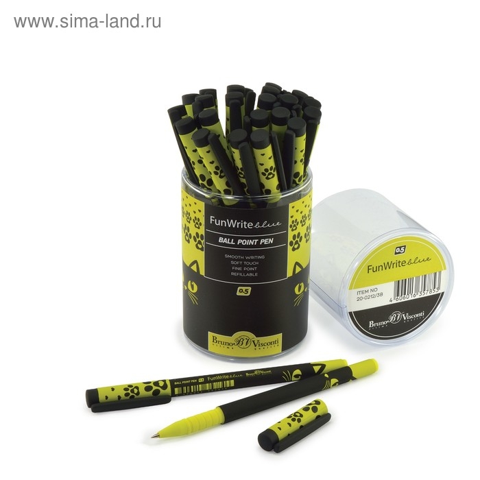 Ручка шариковая FunWrite «Чёрный кот», узел 0.5 мм, синие чернила, матовый корпус Silk Touch Ручка шариковая FunWrite «Чёрный кот», узел 0.5 мм, синие чернила, матовый корпус Silk Touch