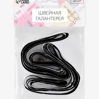 Липучка клеевая, 25 мм, 1 м, чёрная