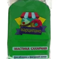Мастика сахарная, зеленая, для обтяжки и фигурной лепки, 1 кг