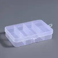 Органайзер для хранения мелочей, 8 ячеек, 10.6&times;6.5&times;2.3 см, прозрачный