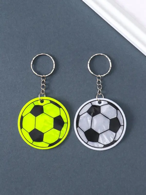 Брелок для ключей светоотражающий пластик на кольце &laquo;Футбольный мяч&raquo;, 5&times;5 см, МИКС