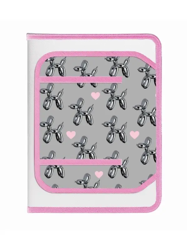 Папка д/труда А4 молния вокруг/откидная планка пластик "Buabble heart"