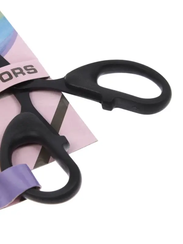 Ножницы канцелярские 12 см, черные, длина лезвия 6.5 см