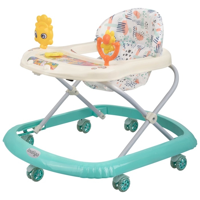 Ходунки  Ходунки "Солнышко С" 7 силик. колес, муз. (упак.7 шт.) (Indigo), бирюзовый