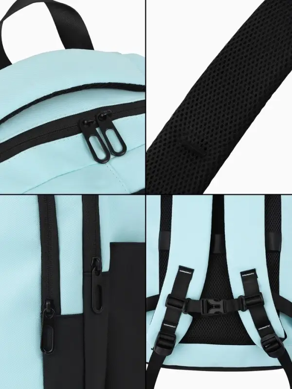 Рюкзак, водонепроницаемое дно, 2 отделения, 3 кармана, 31&times;14.5&times;45 см, голубой