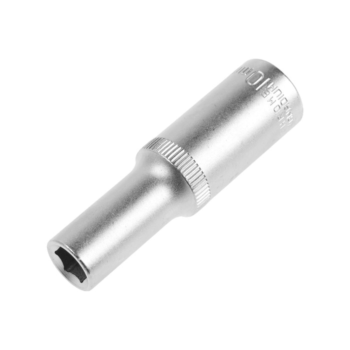 Головка торцевая шестигранная удлиненная ТУНДРА, под квадрат 1/2 Головка торцевая шестигранная удлиненная ТУНДРА, под квадрат 1/2", 10 мм, CrV