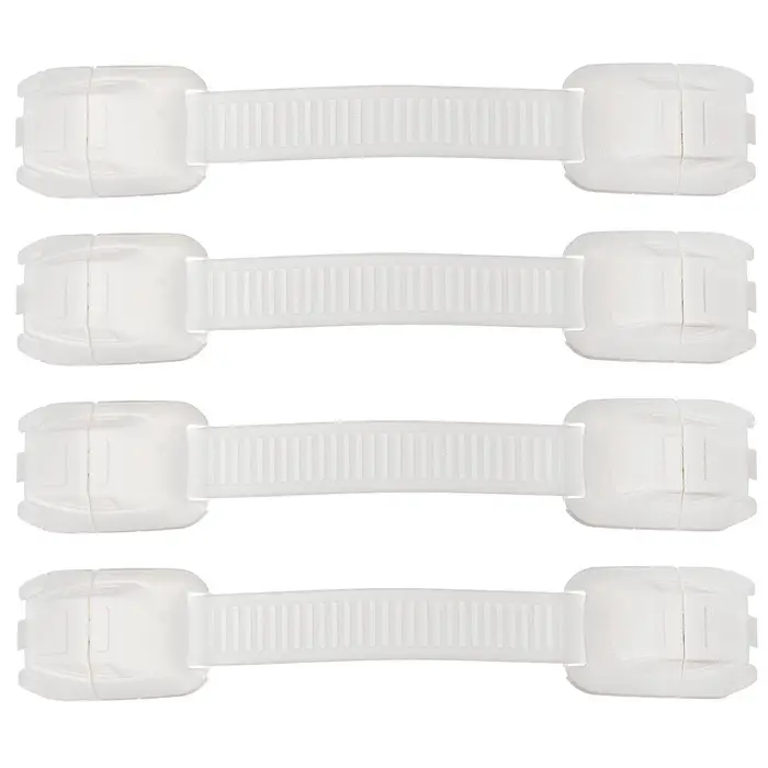 Блокиратор для дверей и ящиков Крошка Я, универсальные, гибкие, 4 шт., белый