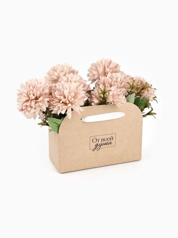 Коробка для цветов складная &laquo;От всей души&raquo;, 17&times;13&times;7 см