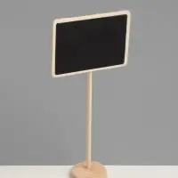 Ценник меловой на ножке &laquo;Прямоугольник&raquo;, 17&times;8 см, чёрный