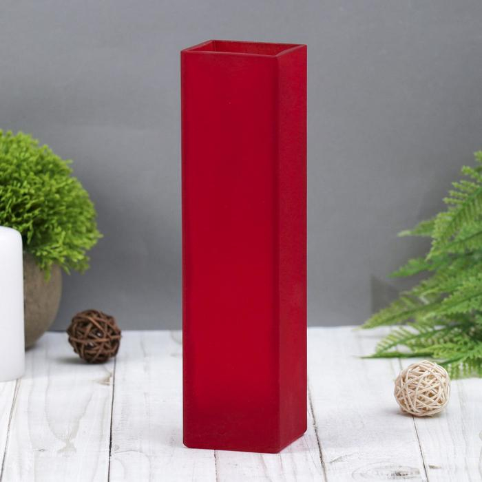 Ваза Ваза "Пять вечеров" алая матовая, прямая 21х5,5х5,5 см, 0.33л