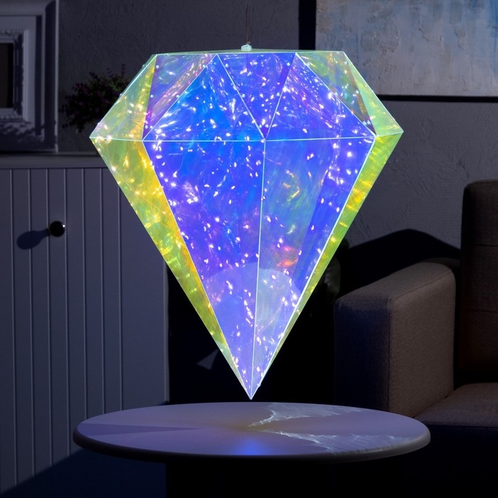 Светодиодная фигура «Бриллиант» 43 × 54 × 43 см, пластик, 220 В, свечение белое Светодиодная фигура «Бриллиант» 43 × 54 × 43 см, пластик, 220 В, свечение белое