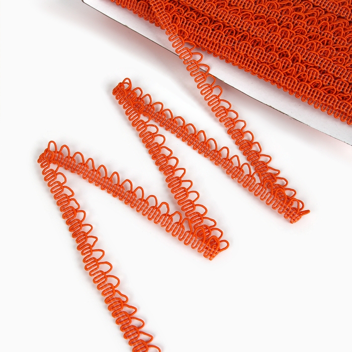 Тесьма «Фестоны» оранжевая, шириной 1,3 см, по 50 м Тесьма «Фестоны» оранжевая, шириной 1,3 см, по 50 м