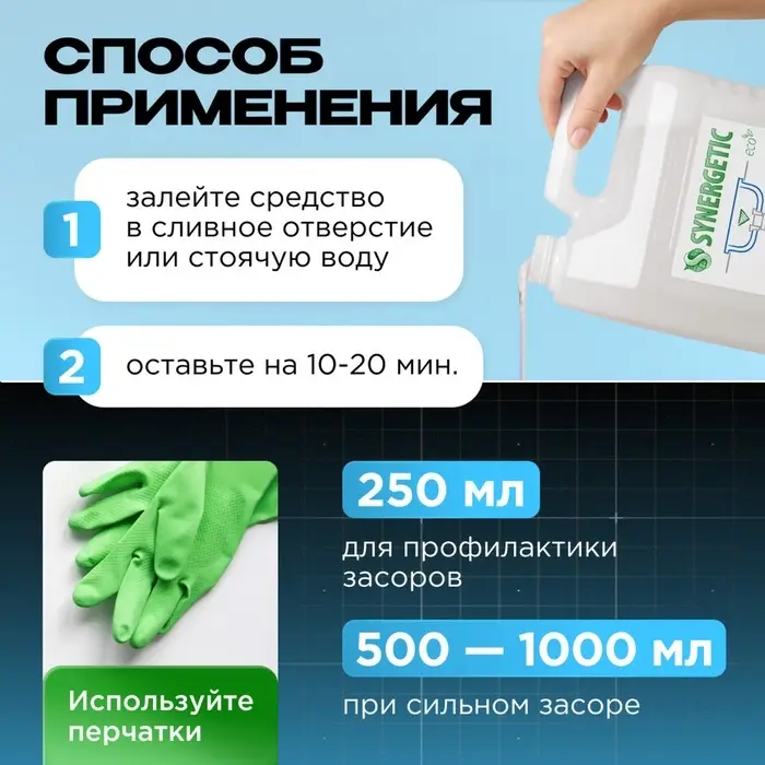 Средство для чистки труб Synergetic 5 л