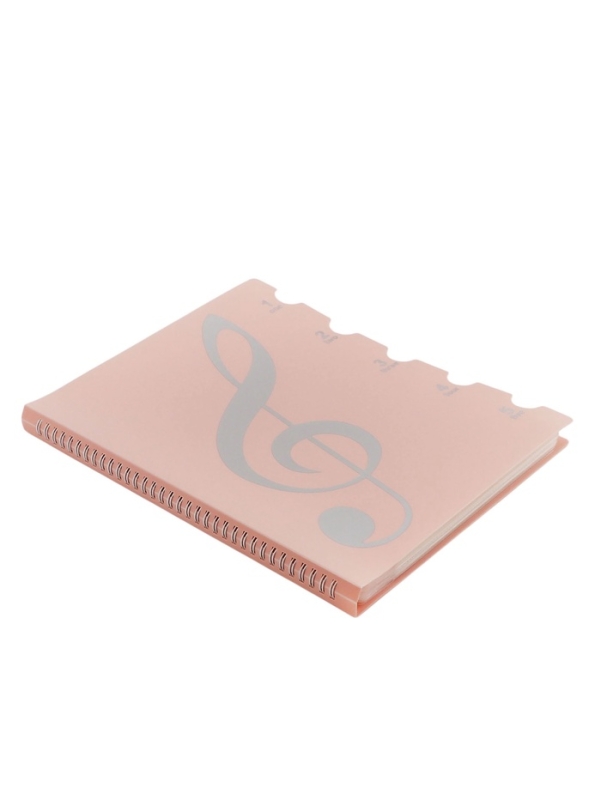 Нотная папка - 30 файлов 60 листов розовая Нотная папка - 30 файлов 60 листов розовая