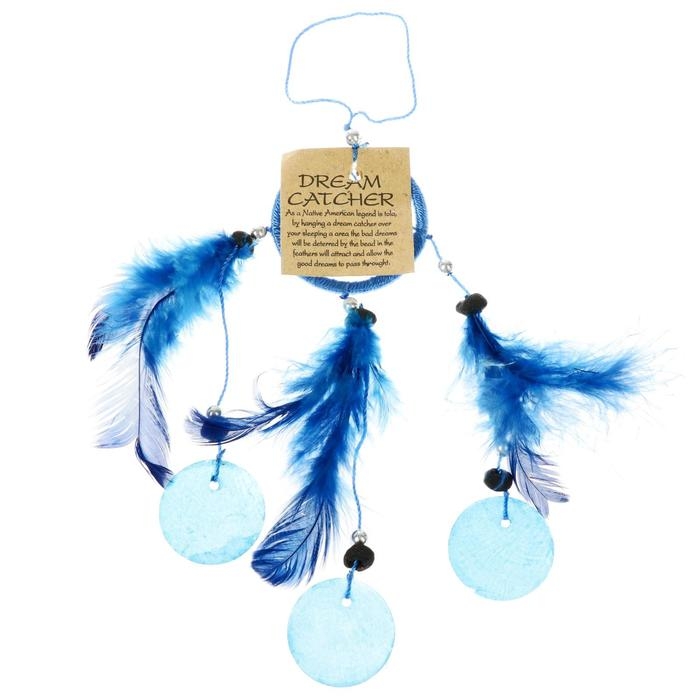 Ловец снов "Нежность" синий 6х0,5х20 см