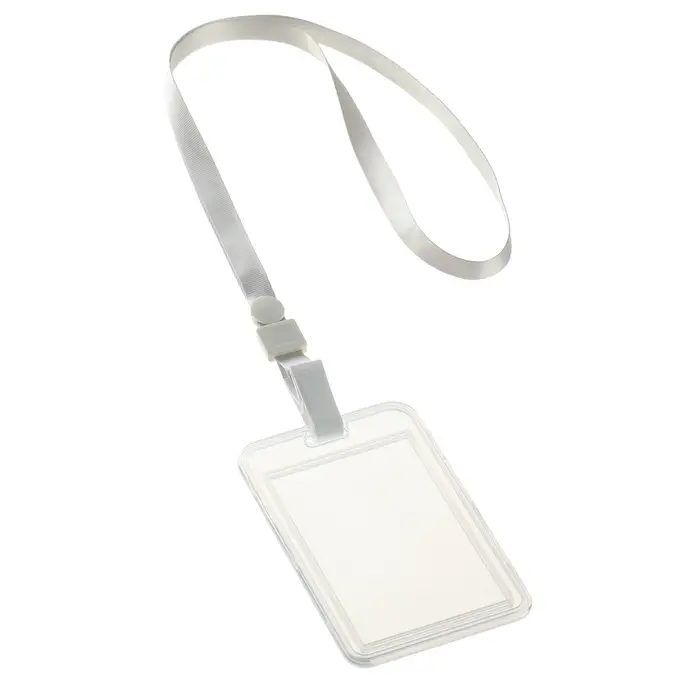 Бейдж вертикальный 54 х 85 мм, ErichKrause книжка, прозрачный корпус, текстильная лента, цвет микс Бейдж вертикальный 54 х 85 мм, ErichKrause книжка, прозрачный корпус, текстильная лента, цвет микс