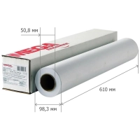 Бумага широкоформатная InkJet 90г 610ммх45м 50,8