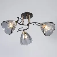 Светильник потолочный BayerLux &laquo;Сальма&raquo;, люстра 3хЕ27, 40 Вт, чёрный, 54&times;54&times;24 см