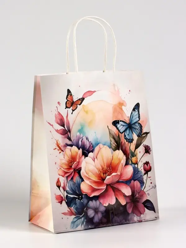Пакет подарочный крафт «Вдохновение», 21×11×27 см