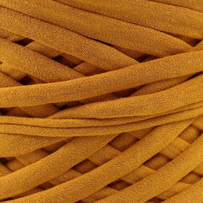 Трикотажная пряжа, ширина 7-9 мм, 100м/295 гр±10% (18 - горчица)