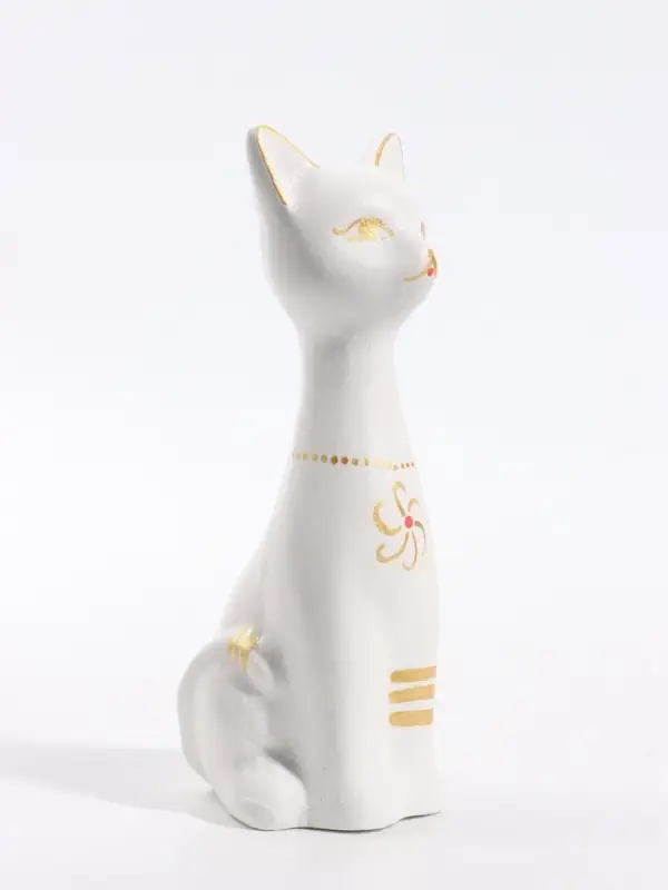 Фигурка декоративная &laquo;Кошка-Нефертити&raquo;, 6.5&times;18 см, белая