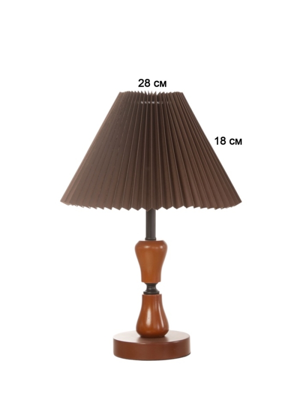 Лампа настольная BayerLux ЭКО Лампа настольная BayerLux ЭКО "Камила" 1х40Вт Е27 черный/темно-кор. 27х27х40см