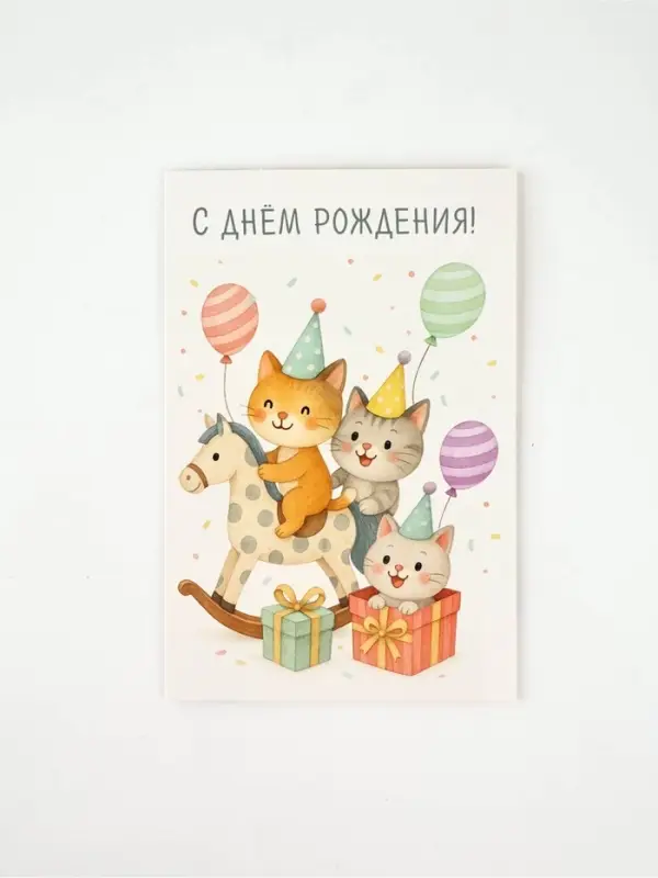 Открытка «В день рождения», 12 х 18 см Открытка «В день рождения», 12 х 18 см