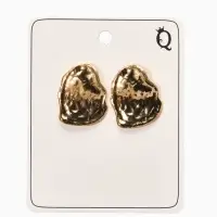 Серьги металл «Мятые», цвет золото Серьги металл «Мятые», цвет золото