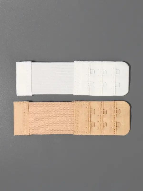 Застёжка-удлинитель для бюстгальтера TEIRA, 3 ряда 2 крючка, с резинкой, 10.5&times;3.2 см, набор 3 шт.