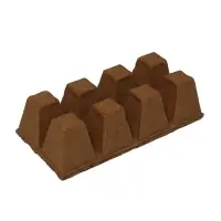 Кассета для рассады, 30 × 15 × 8 см, 8 ячеек по 150 мл, торф, 6 × 6 см