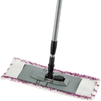 Швабра флаунд пласт 40х11 в сборе с насадк Soft микроф, телескоп.чер SV5102