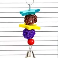 Игрушка для птиц "Лоза-звезда", 16 см, микс цветов